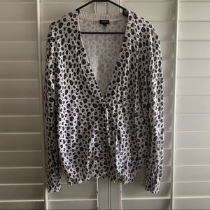 Skull print cardigan